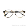 New Trend Hinges Double Bridge Glasses Acetate Frames For Eyewear